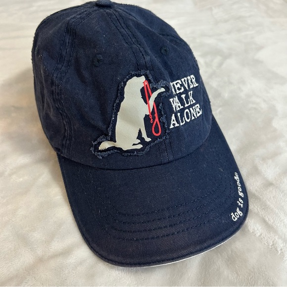 Dog is Good ‘Never Walk Alone' Cap Adjustable Ball Cap OS Dog Lover Casual - Picture 5 of 8